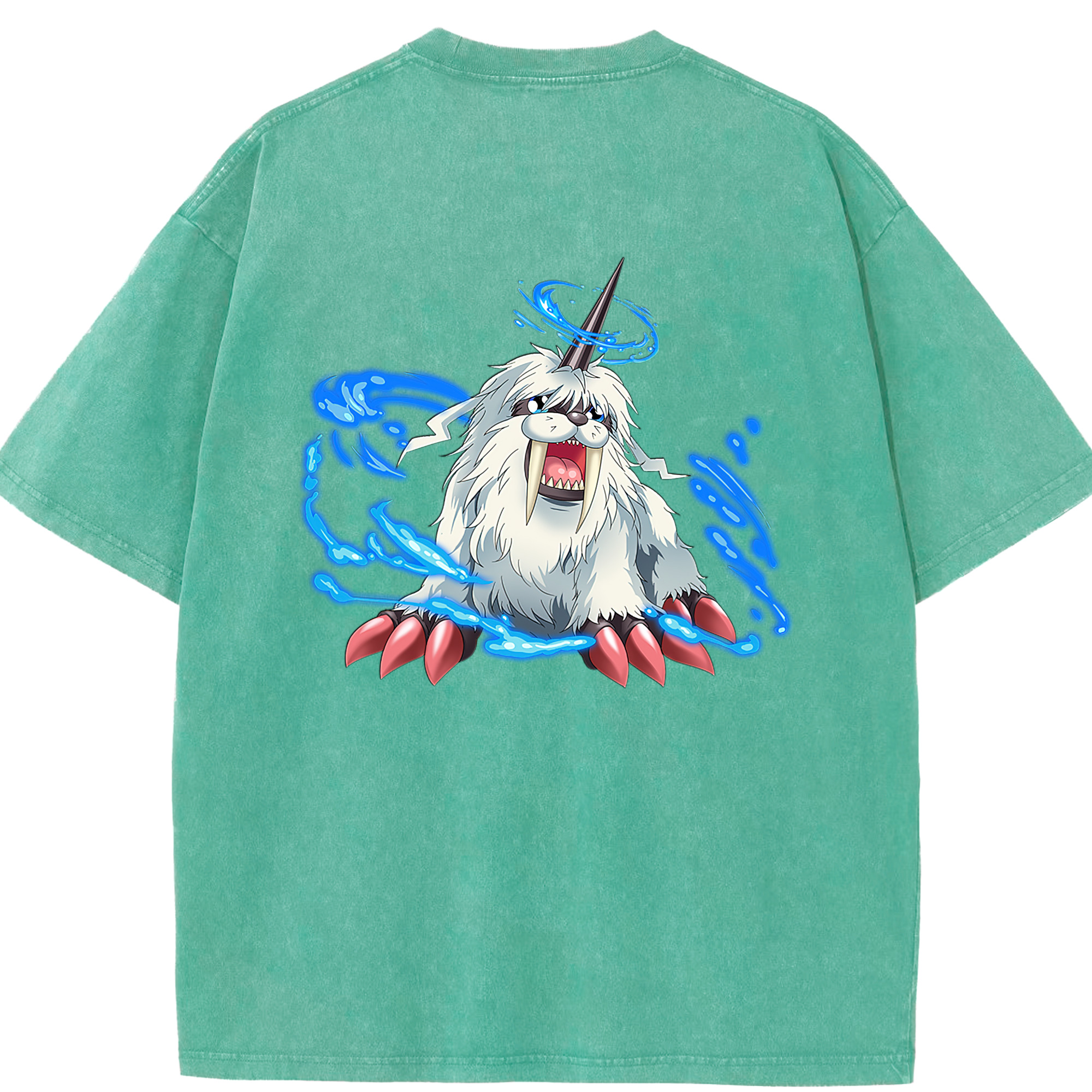 （画像用） Digimon デジタルモンスター/デジモン 綿100% ヴィンテージ風 半袖Tシャツ（背面プリント）